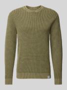 Pepe Jeans Strickpullover mit Label-Detail Modell 'Maddox' in Oliv, Gr...