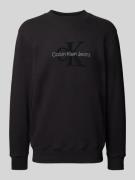 Calvin Klein Jeans Sweatshirt mit Label-Stitching in Black, Größe S