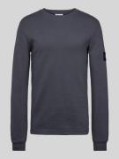 Calvin Klein Jeans Longsleeve mit Label-Patch in Anthrazit, Größe S