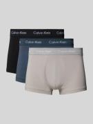 Calvin Klein Underwear Trunks mit Label-Bund im 3er-Pack in Petrol, Gr...