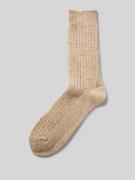 camano Socken mit geripptem Abschluss in Camel, Größe 43-46