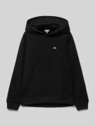 Lacoste Hoodie mit Logo-Patch in Black, Größe 140