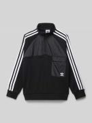 adidas Originals Sweatshirt mit kurzem Reißverschluss in Black, Größe ...