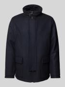 Emporio Armani Wolljacke mit Stehkragen in Marine, Größe 48