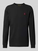 Polo Ralph Lauren Longsleeve mit Logo-Stitching in Black, Größe M