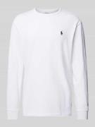 POLO RALPH LAUREN Longsleeve mit Logo-Stitching in Weiss, Größe L