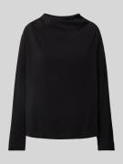 s.Oliver BLACK LABEL Sweatshirt mit Wasserfallausschnitt in Black, Grö...