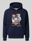 POLO RALPH LAUREN Hoodie mit Label-Stitching in Marine, Größe M