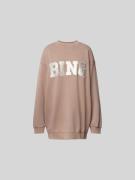 Anine Bing Oversized Sweatshirt mit Label-Detail in Lila, Größe XS