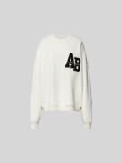 Anine Bing Oversized Sweatshirt mit Label-Detail in Offwhite, Größe M