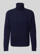 Polo Ralph Lauren Strickpullover mit Rollkragen in Marine, Größe S