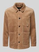 GABBA Regular Fit Hemdjacke in Cord-Optik Modell 'LIBERE' in Sand, Grö...