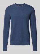 CK Calvin Klein Strickpullover mit Rundhalsausschnitt in Jeansblau, Gr...