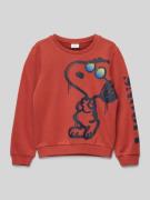 s.Oliver RED LABEL Sweatshirt mit Motiv-Print in Rostrot, Größe 92