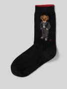 Polo Ralph Lauren Socken mit Motiv-Muster Modell 'TUX BEAR' in Black, ...