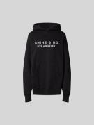 Anine Bing Oversized Hoodie mit Label-Print in Black, Größe S