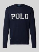 Polo Ralph Lauren Strickpullover mit Label-Stitching in Marine, Größe ...