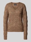 Pieces Regular Fit Strickpullover mit Fallmaschenmuster Modell 'BIBBI'...