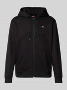 Tommy Jeans Regular Fit Sweatjacke mit Kapuze in Black, Größe L