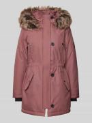 Only Taillierter Parka mit Kunstfellbesatz Modell 'IRIS' in Mauve, Grö...