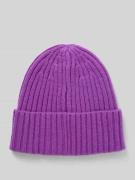 Jake*s Casual Beanie mit breitem Umschlag in Violett, Größe 1