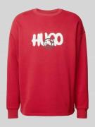 Hugo Blue Sweatshirt mit Label-Print Modell 'Nimaylong' in Rot, Größe ...