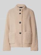 Fuchs Schmitt Jacke mit Teddyfell in Offwhite, Größe 38