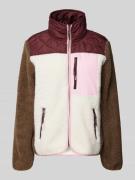 TheJoggConcept Fleecejacke mit Stehkragen Modell 'BERRI' in Bordeaux, ...