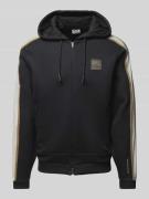 EA7 Emporio Armani Sweatjacke mit Label-Patch in Black, Größe L