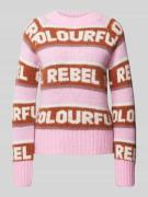 Colourful Rebel Strickpullover mit Logo-Muster Modell 'Ximenia' in Fuc...