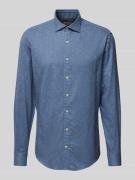 Stenstroms Slim Fit Business-Hemd mit Haifischkragen in Blau Melange, ...