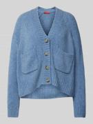 MAX&Co. Strickjacke mit V-Ausschnitt Modell 'LIGNANO' in Bleu, Größe L