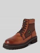 Blauer USA Schnürstiefel mit Label-Detail Modell 'BUXTON' in Cognac, G...