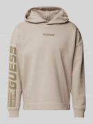 Guess Activewear Hoodie mit Label-Detail Modell 'DALIM' in Beige, Größ...