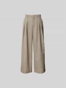 Nanushka Stoffhose aus reiner Wolle in Taupe, Größe L