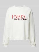 Rich & Royal Sweatshirt mit Statement-Print in Offwhite, Größe L