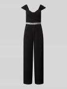 SISTAGLAM Jumpsuit mit Herz-Ausschnitt in Black, Größe 34