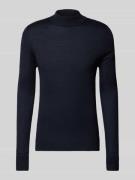 Christian Berg Men Strickpullover mit Turtleneck in Dunkelblau Melange...