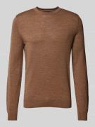 Christian Berg Men Strickpullover mit Rundhalsausschnitt in Mittelbrau...