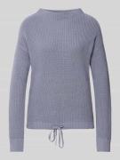 Jake*s Casual Strickpullover mit Stehkragen in Lavender, Größe L