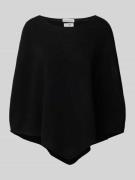 Christian Berg Woman Loose Fit Poncho aus Kaschmir in Black, Größe L/X...