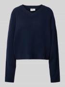 Jake*s Casual Pullover aus Woll-Kaschmir-Mischung mit abgerundetem V-A...