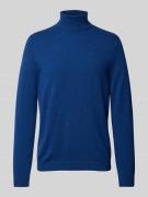 Christian Berg Men Strickpullover mit Rollkragen in Marine Melange, Gr...