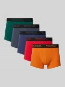 MCNEAL Trunks mit Label-Bund im 5er-Pack in Rot, Größe L