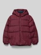 Tommy Hilfiger Teens Daunenjacke mit Kapuze in Bordeaux, Größe 140