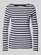 Christian Berg Woman Longsleeve mit U-Boot-Ausschnitt in Dunkelblau, G...