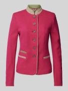 WHITE LABEL Taillierter Blazer mit Stehkragen in Pink, Größe 38