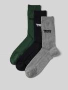 Levi's® Socken mit Label-Detail Modell 'BATWING' im 3er-Pack in Dunkel...