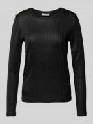 FREE/QUENT Longsleeve mit Rundhalsausschnitt Modell 'MATTER' in Black,...