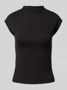 Gina Tricot T-Shirt mit Turtleneck in Black, Größe M